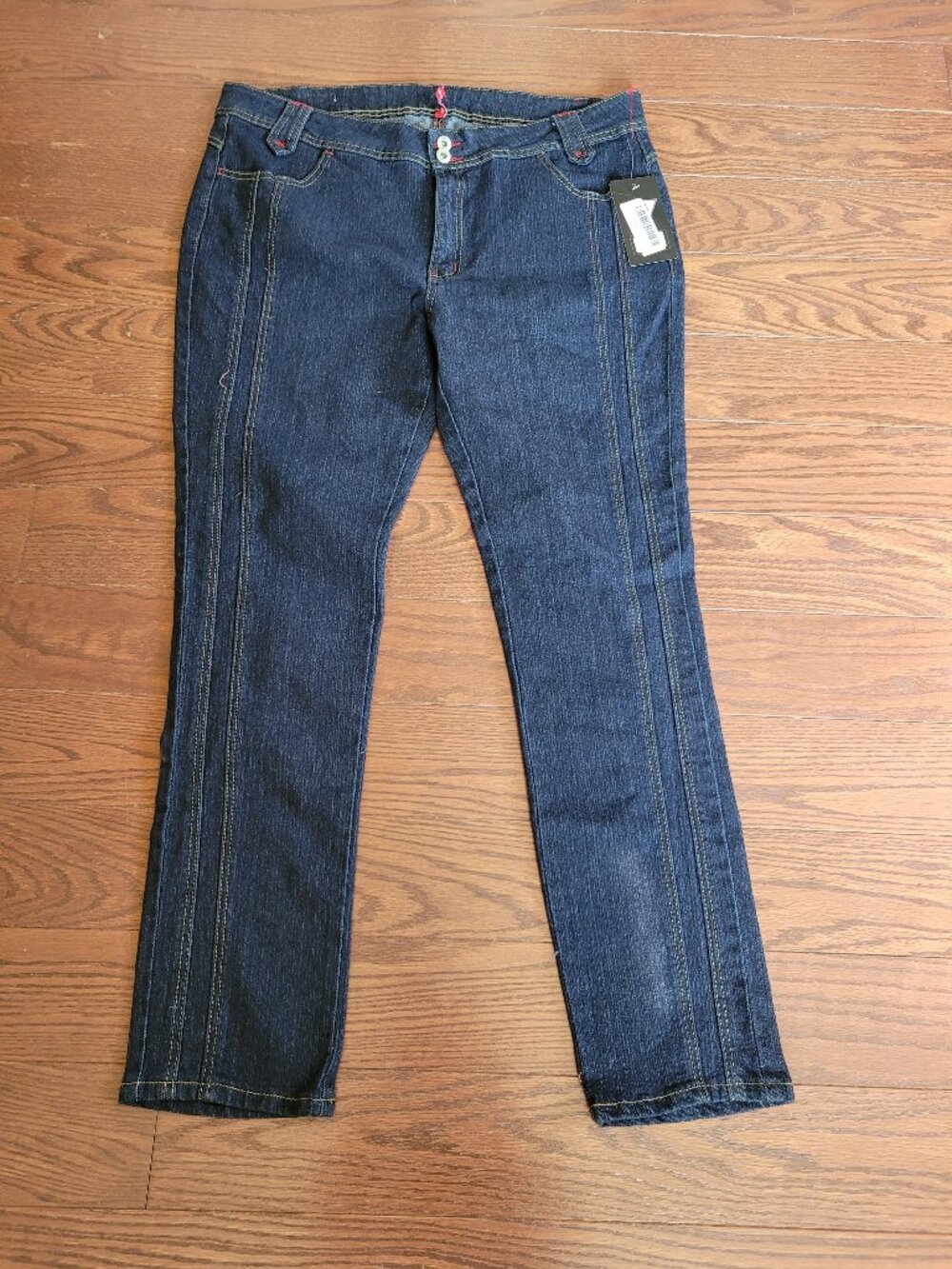BE-GIRL USA Womens Jeans Size 20 Dark Wash Straight Leg Stretch NWT Plus Size